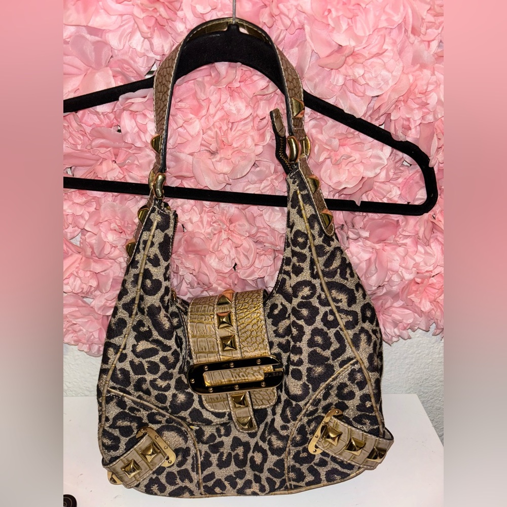 Cheetah print vintage guess shoulder bag
